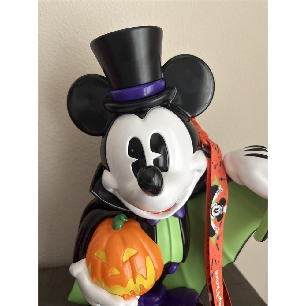 Disney Parks 2026 Halloween Vampire Mickey Mouse Pumpkin Popcorn Bucket New - Picture 2 of 13